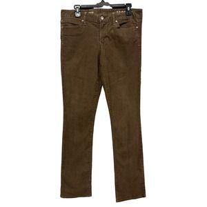 Gap 1969 Womens Real Straight Low Rise Corduroy Pants Brown Fawn 30/10 Fall 09